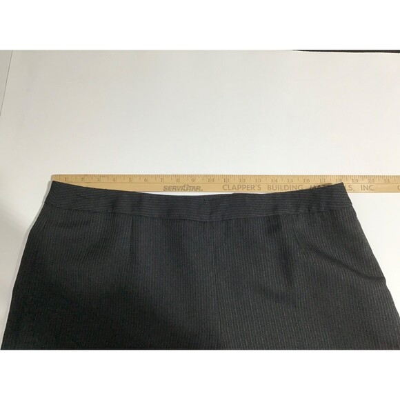 Jones Wear Suit Trouser Pants Womens 14 Black Pinstripe Wide Leg Professional - Picture 8 of 12